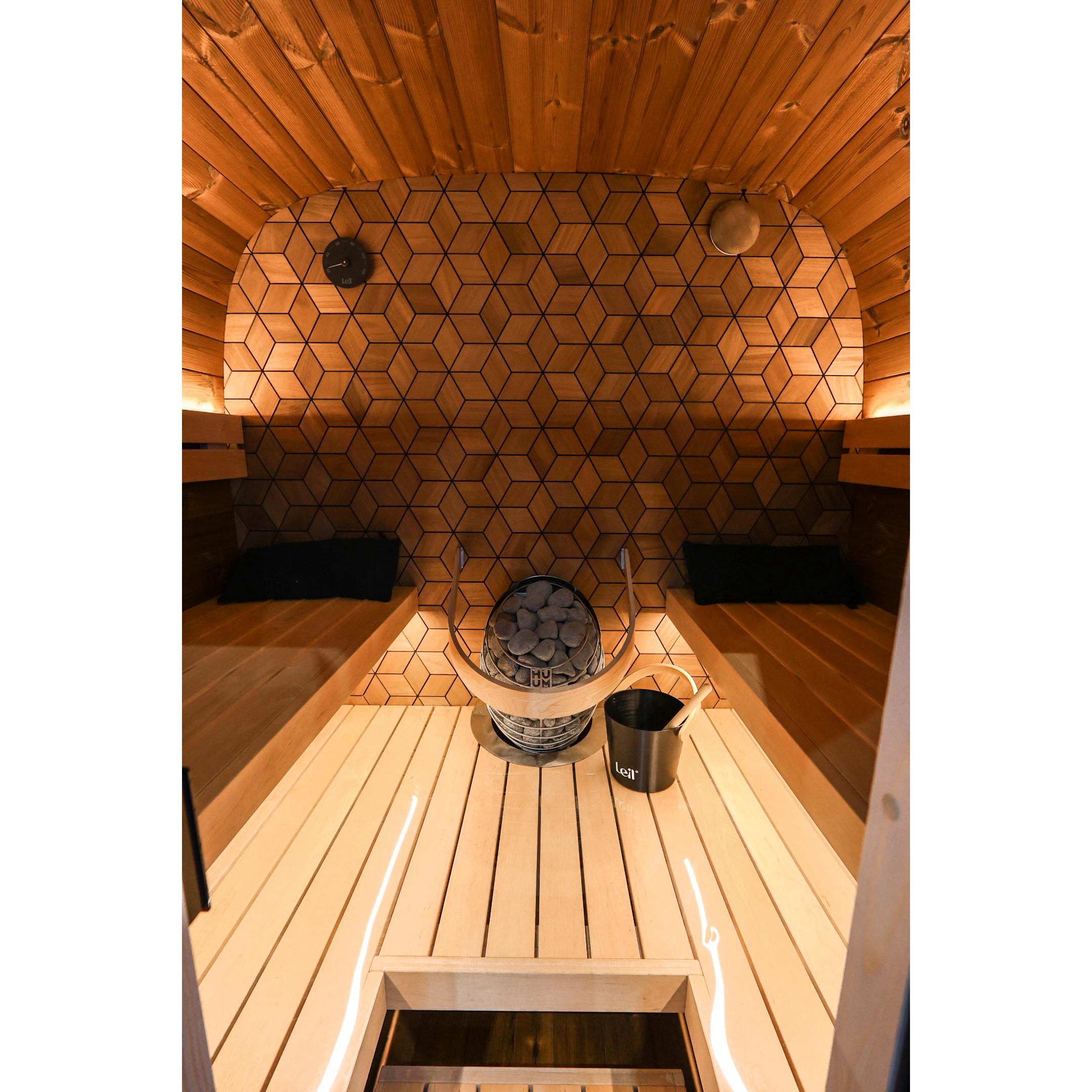 Leil Black Cube Premium Outdoor Sauna Kit
