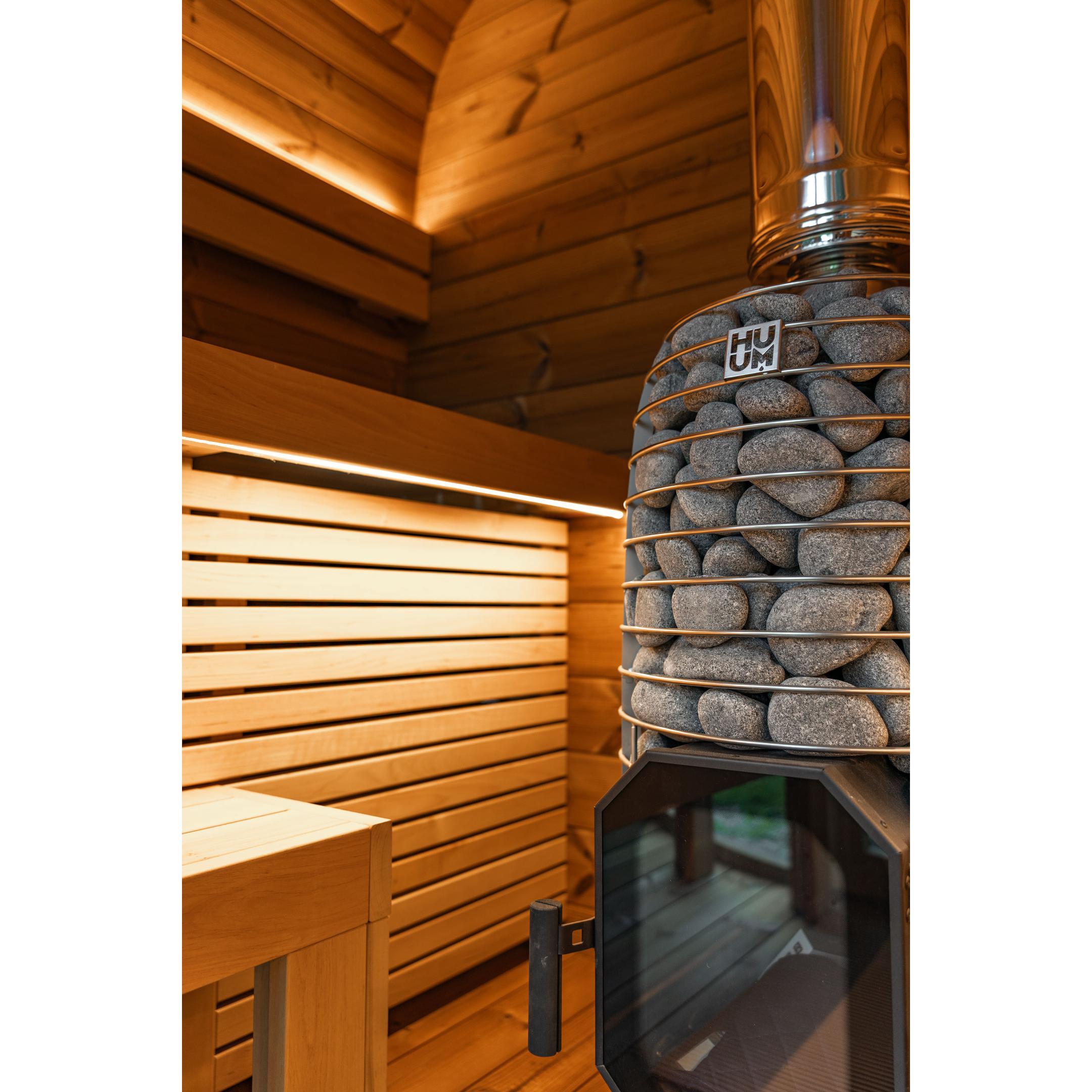 Leil Black Cube Comfort Outdoor Sauna Kit