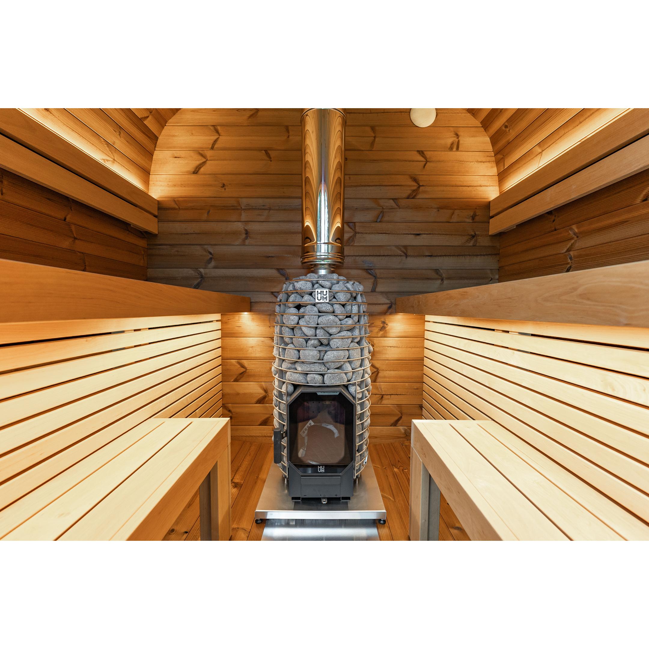 Leil Black Cube Comfort Outdoor Sauna Kit