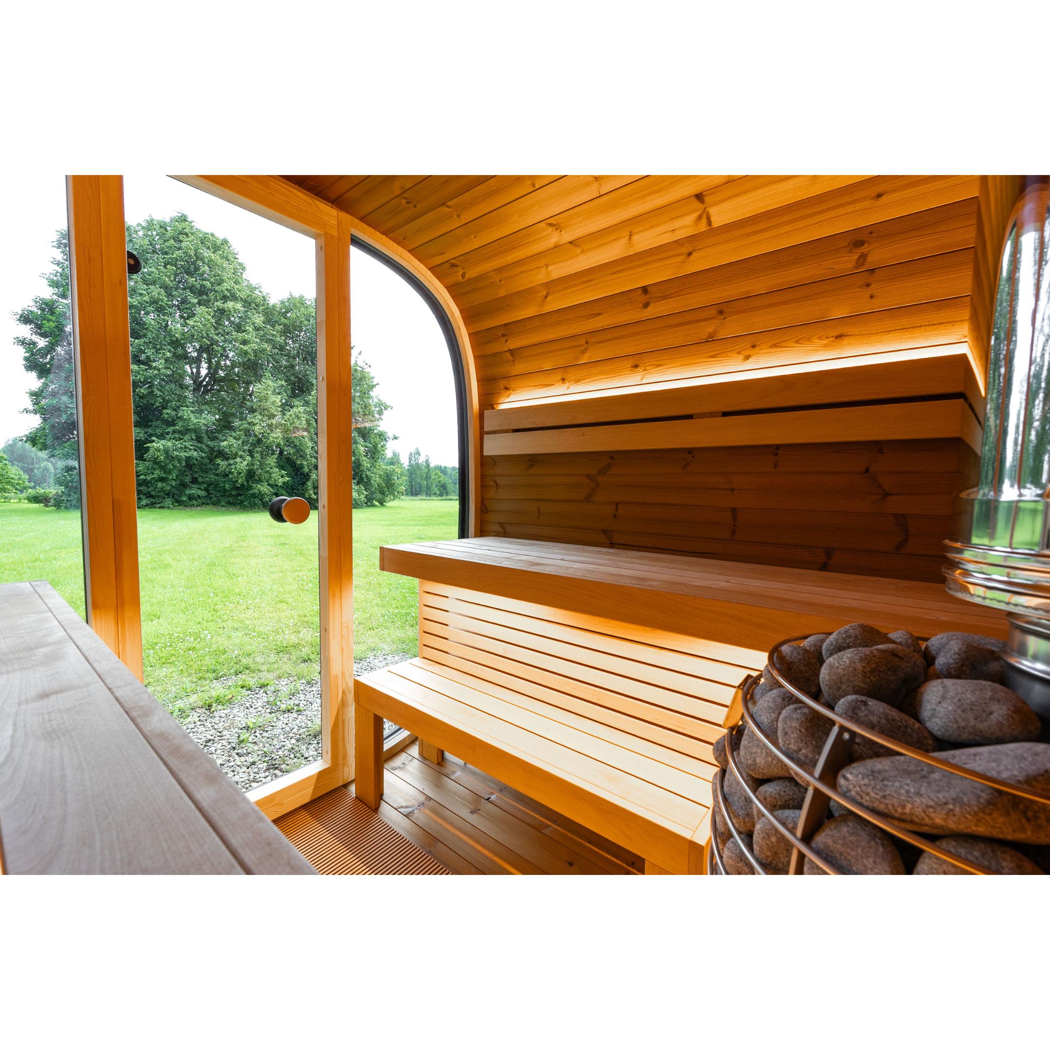 Leil Black Cube Comfort Outdoor Sauna Kit