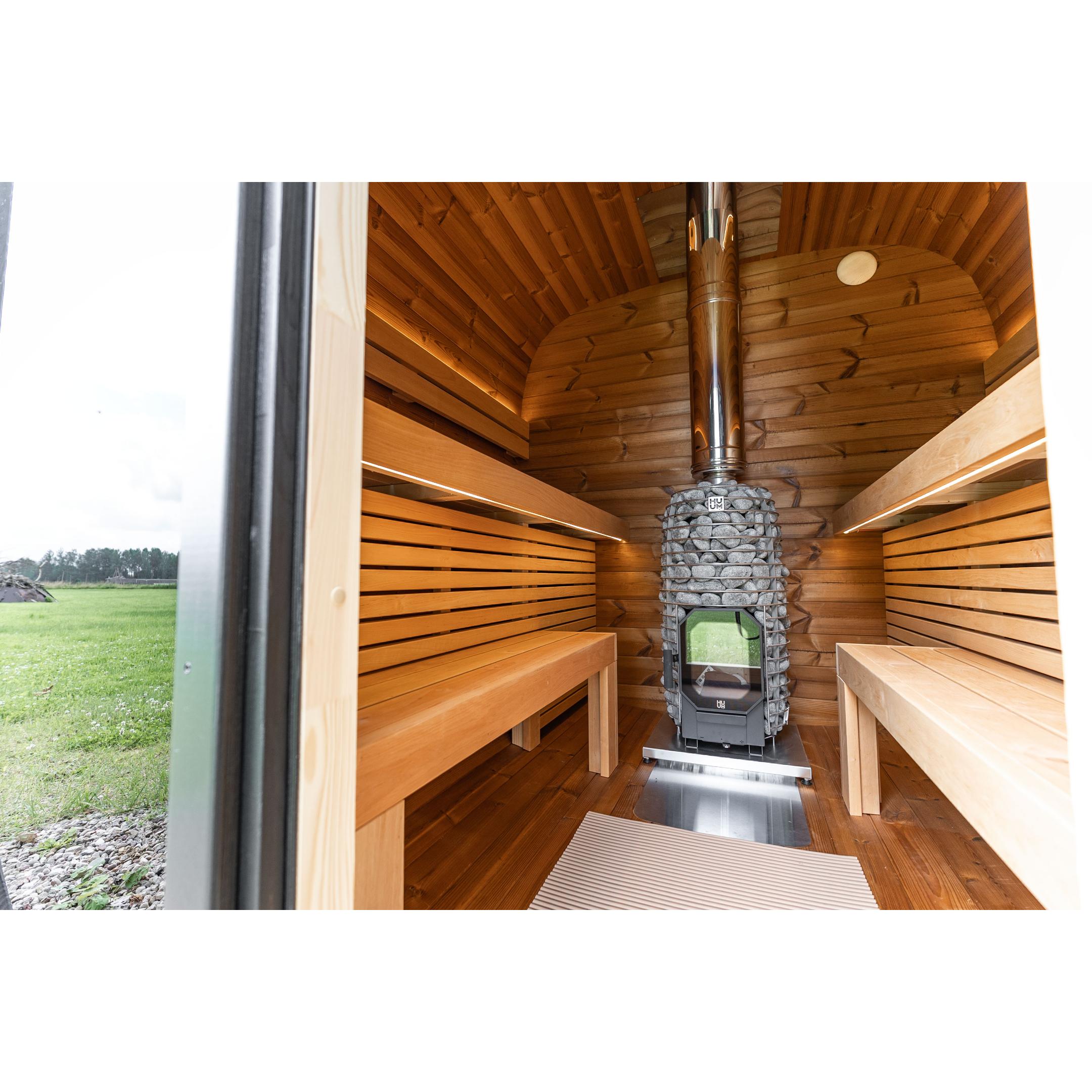 Leil Black Cube Comfort Outdoor Sauna Kit