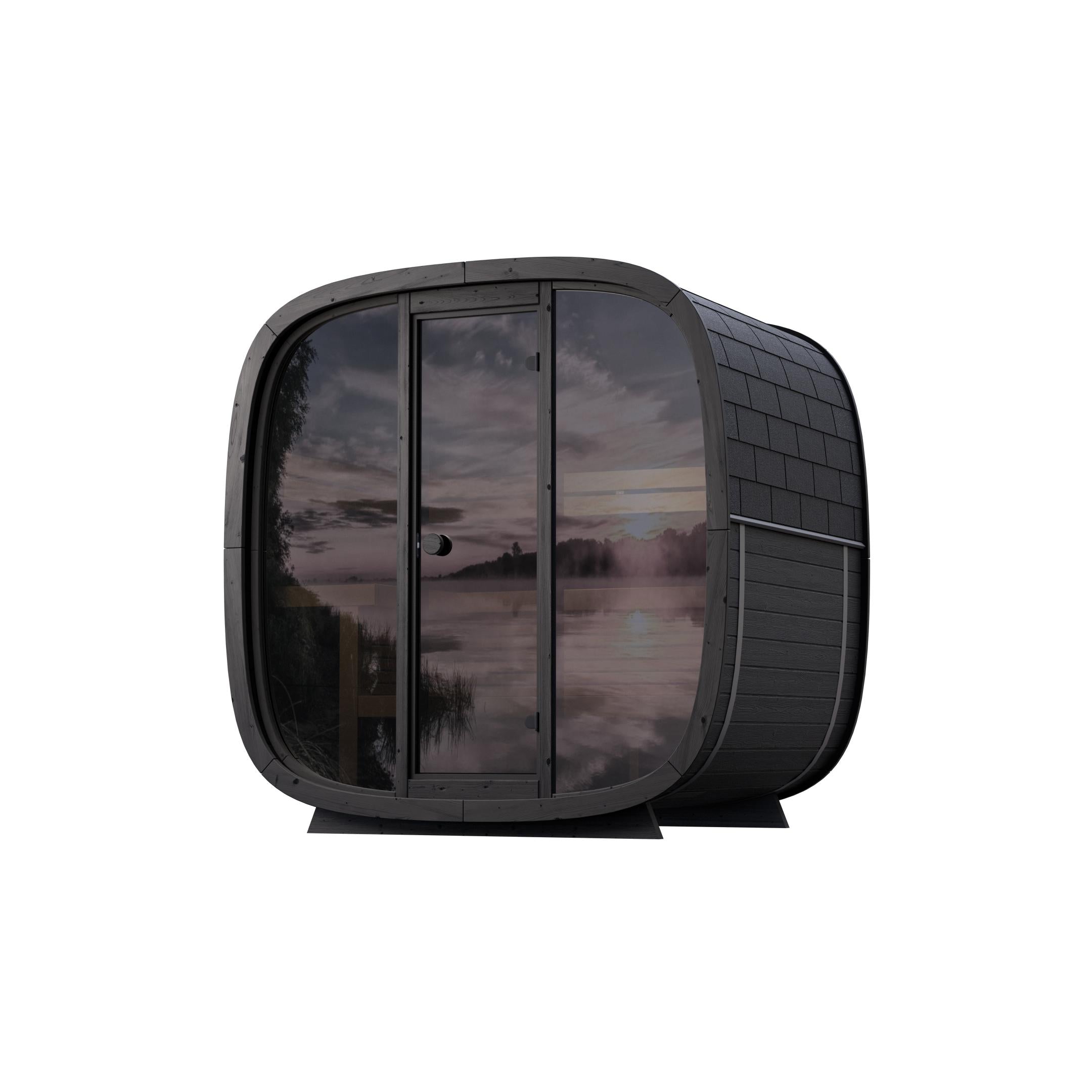 Leil Black Cube Classic Outdoor Sauna Kit