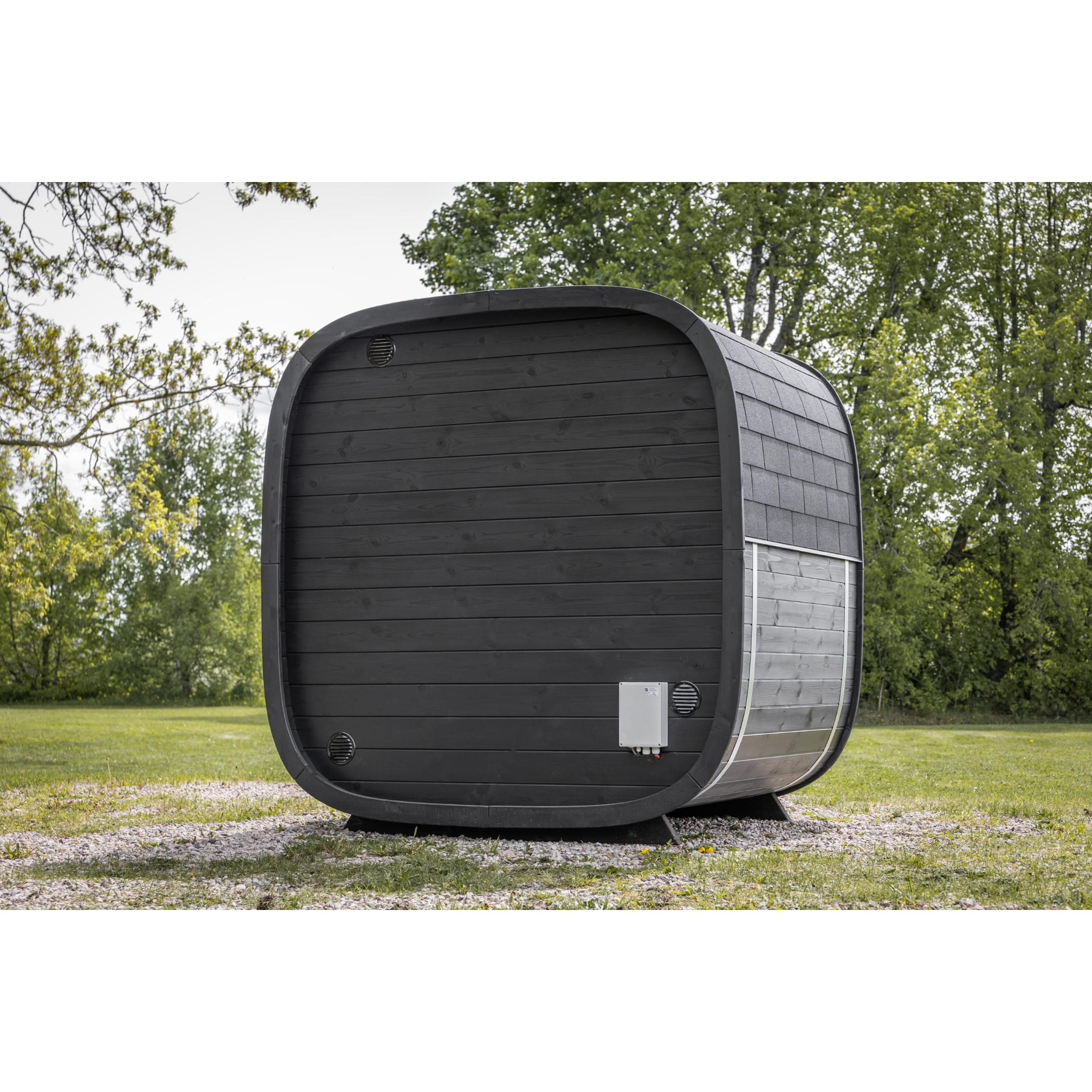 Leil Black Cube Classic Outdoor Sauna Kit