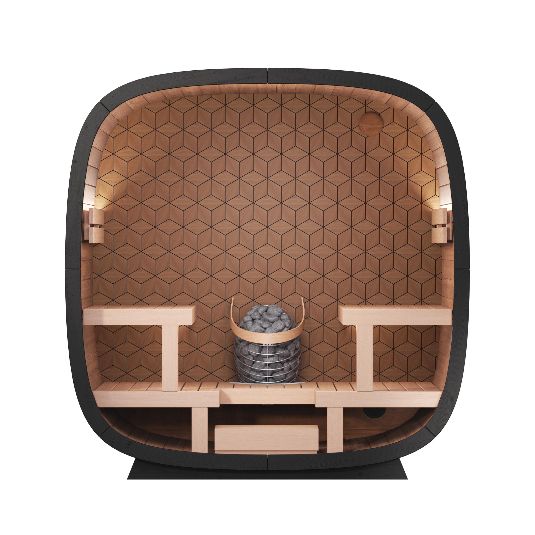Leil Black Cube Premium Outdoor Sauna Kit