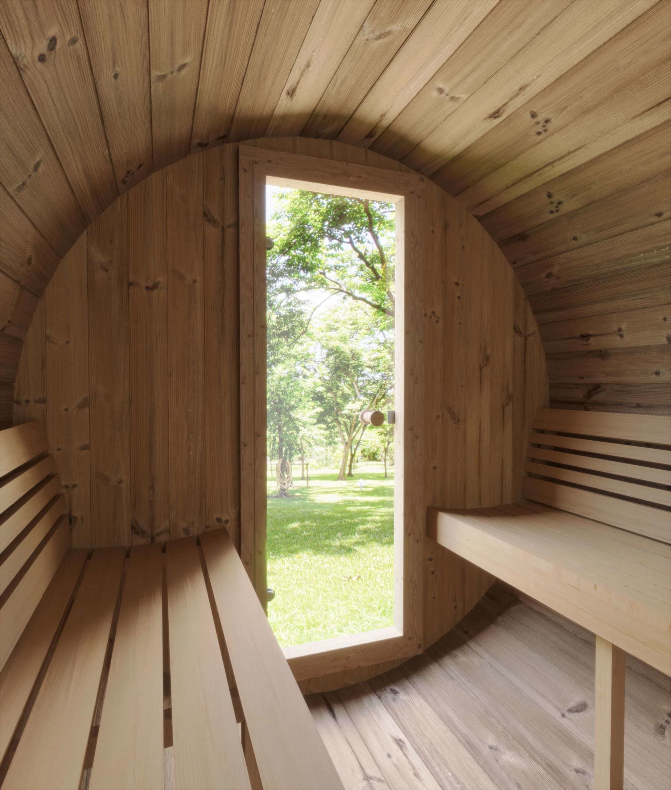 SaunaLife ERGO E7 Barrel Sauna Kit 4-Person