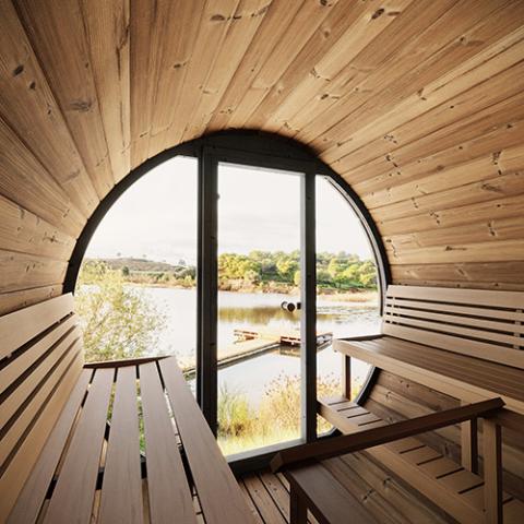SaunaLife ERGO EE8G Barrel Sauna Kit 6-Person