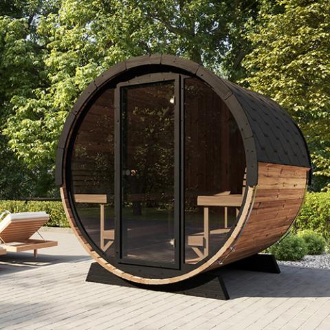 SaunaLife ERGO EE8G Barrel Sauna Kit 6-Person