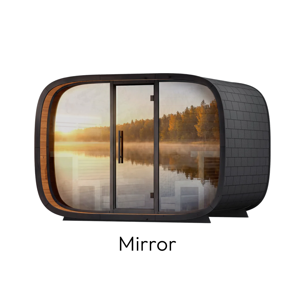 Leil Round Cube Single Outdoor Sauna Kit