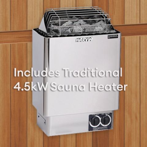 Finnmark FD-5 XL 4 Person Infrared & Steam Sauna Combo