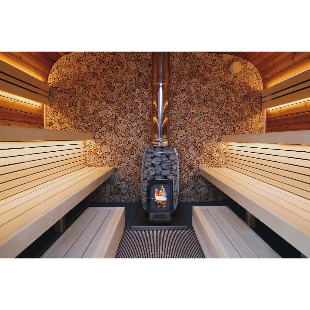 Leil Round Cube Single Outdoor Sauna Kit