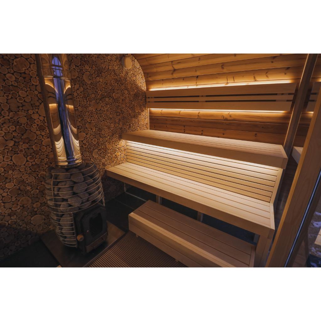 Leil Round Cube Single Outdoor Sauna Kit