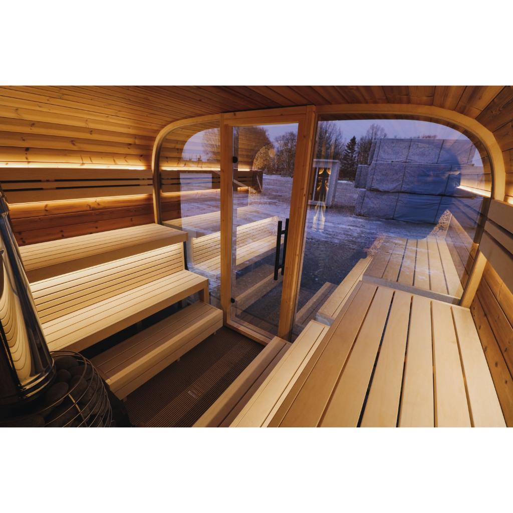 Leil Round Cube Single Outdoor Sauna Kit