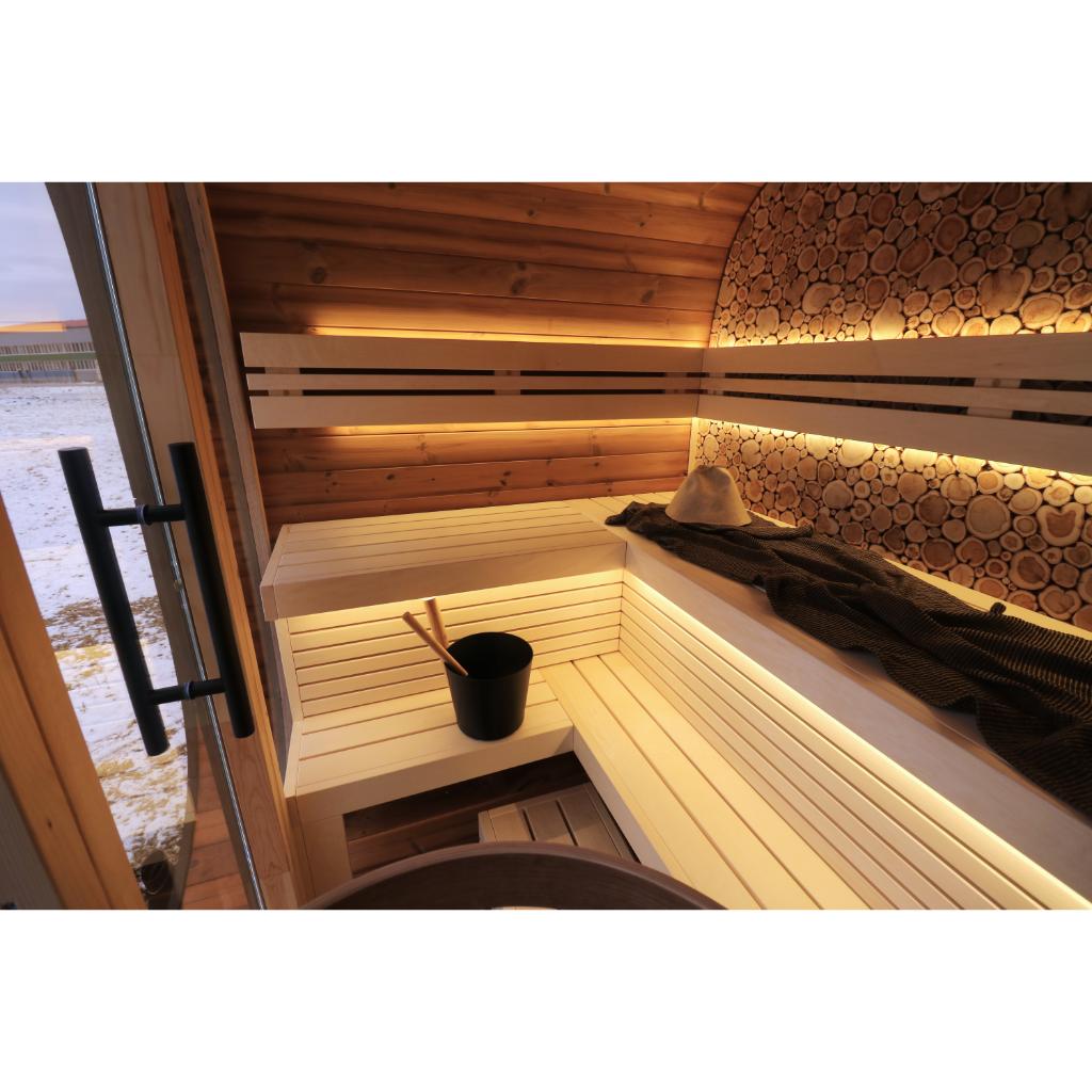 Leil Round Cube Mini Outdoor Sauna Kit
