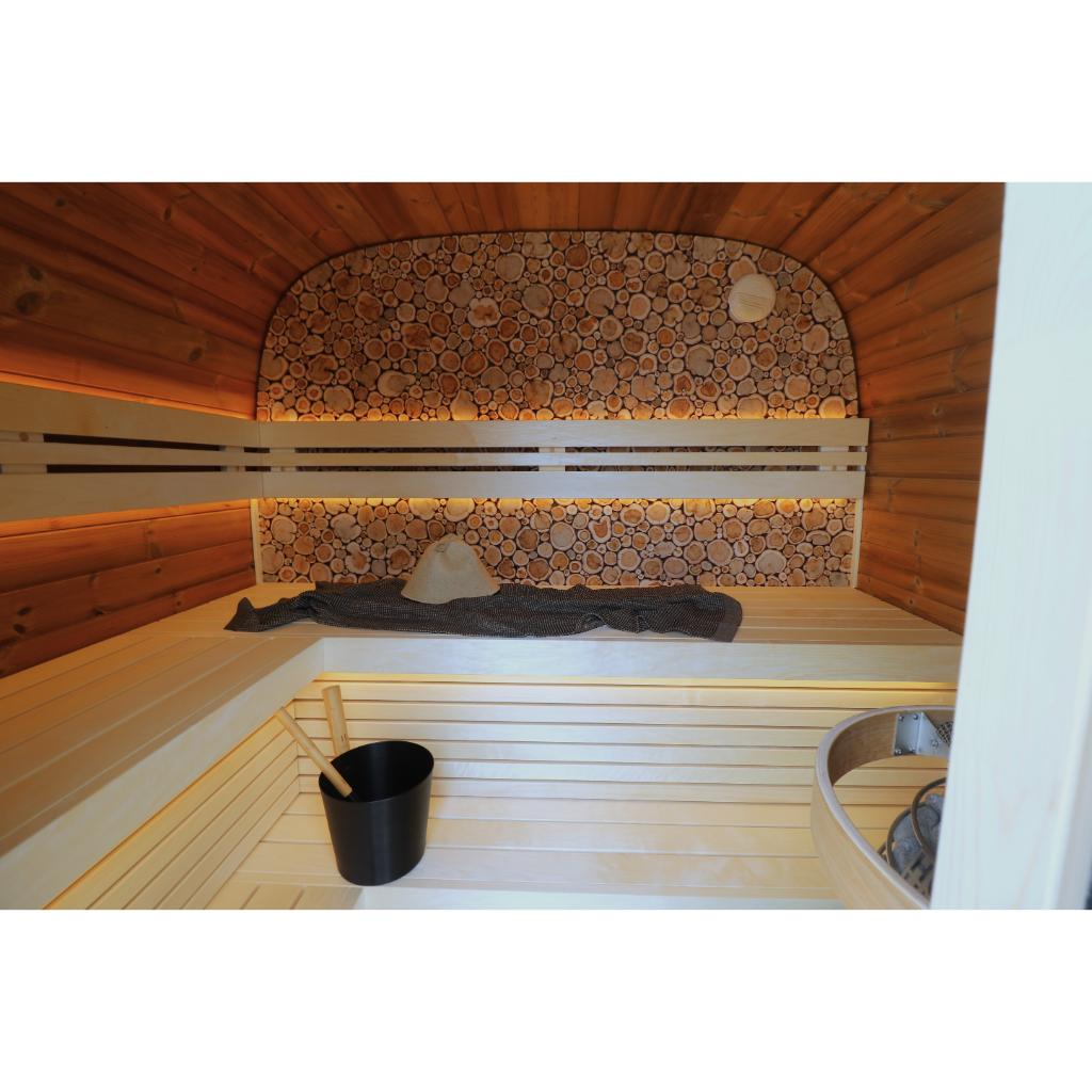 Leil Round Cube Mini Outdoor Sauna Kit