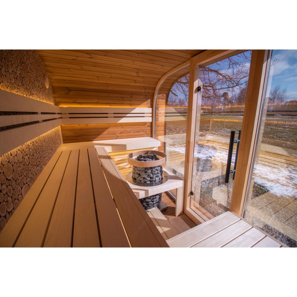 Leil Round Cube Relax Outdoor Sauna Kit