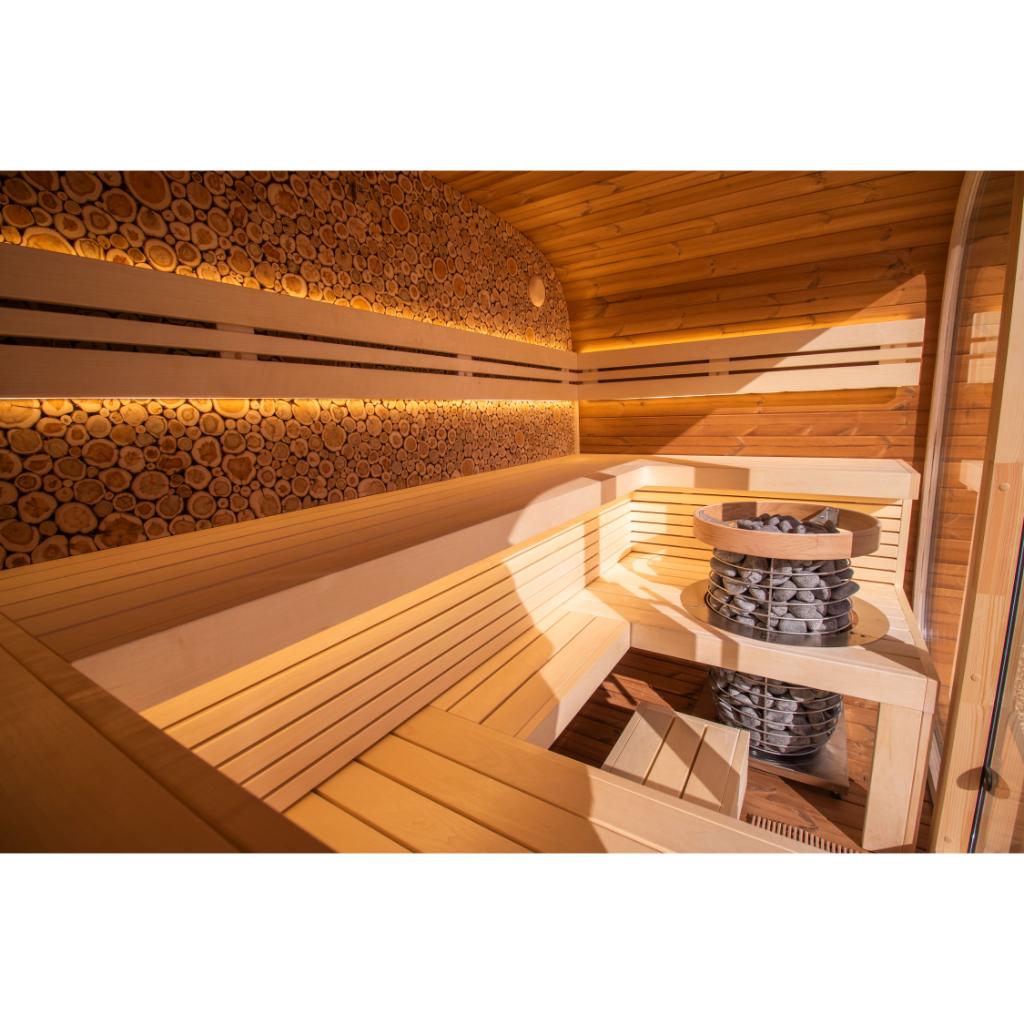 Leil Round Cube Relax Outdoor Sauna Kit