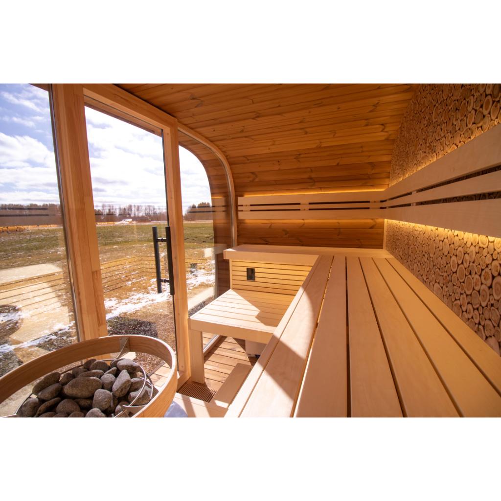 Leil Round Cube Relax Outdoor Sauna Kit