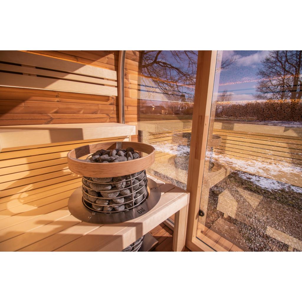 Leil Round Cube Relax Outdoor Sauna Kit