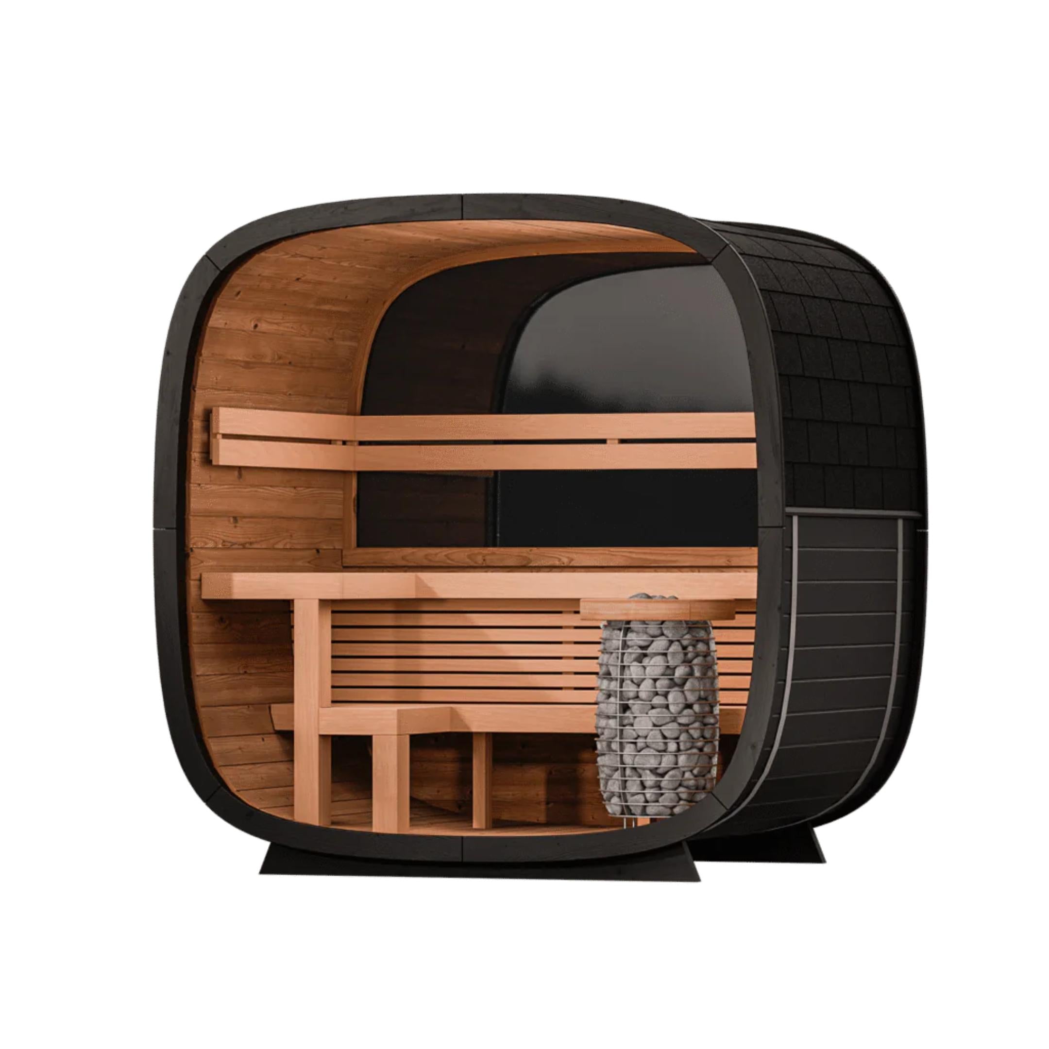 Leil Black Cube Classic Outdoor Sauna Kit