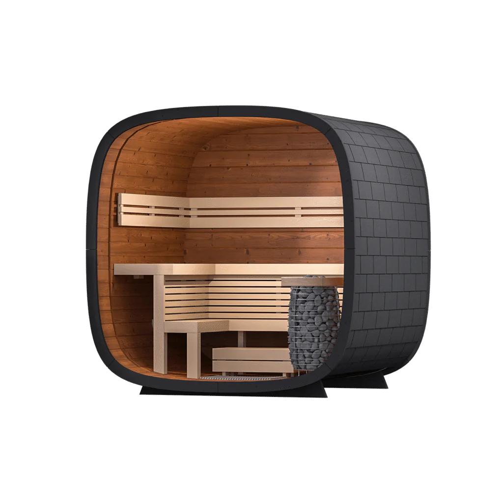 Leil Round Cube Mini Outdoor Sauna Kit