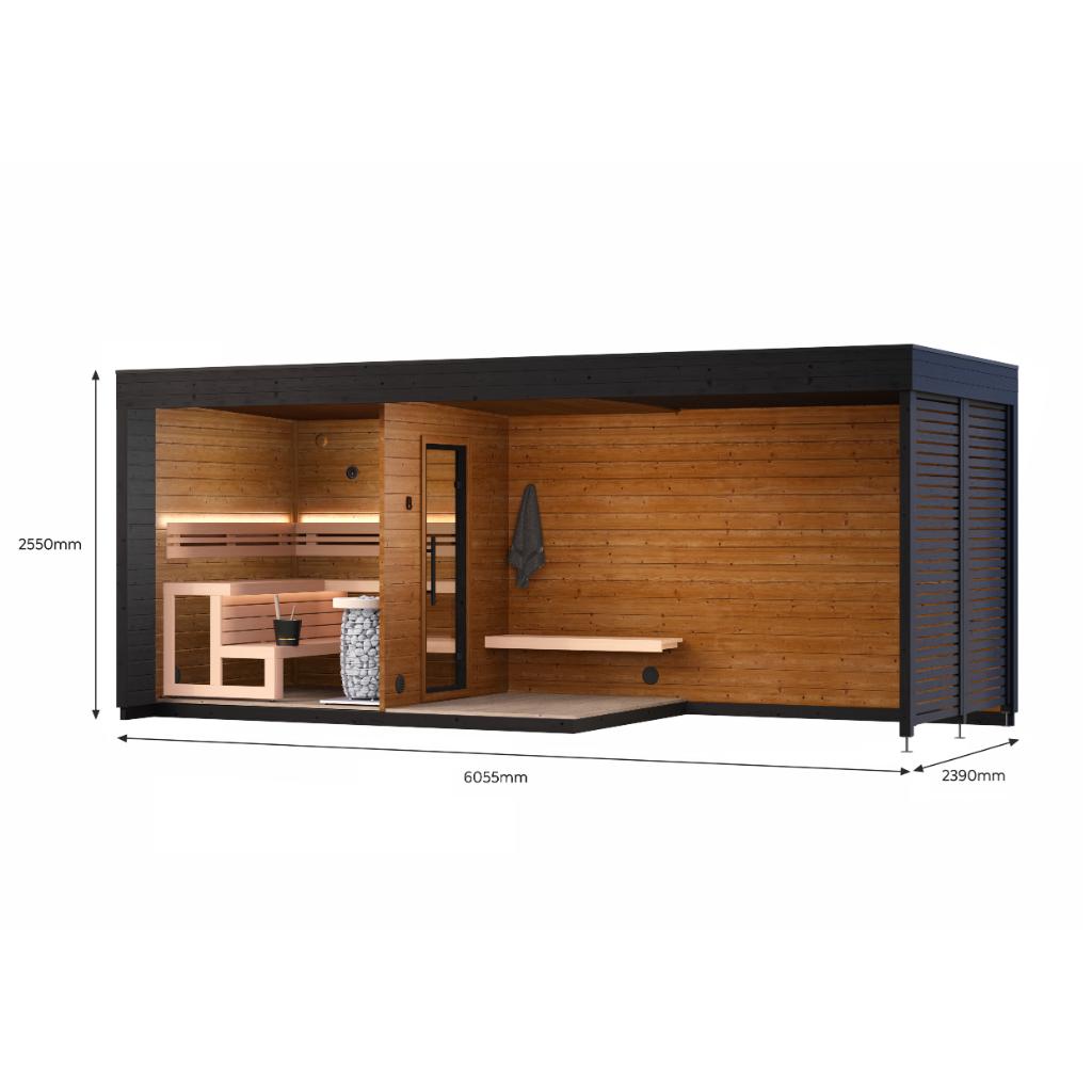 Leil Patio L Plus Outdoor Sauna Kit