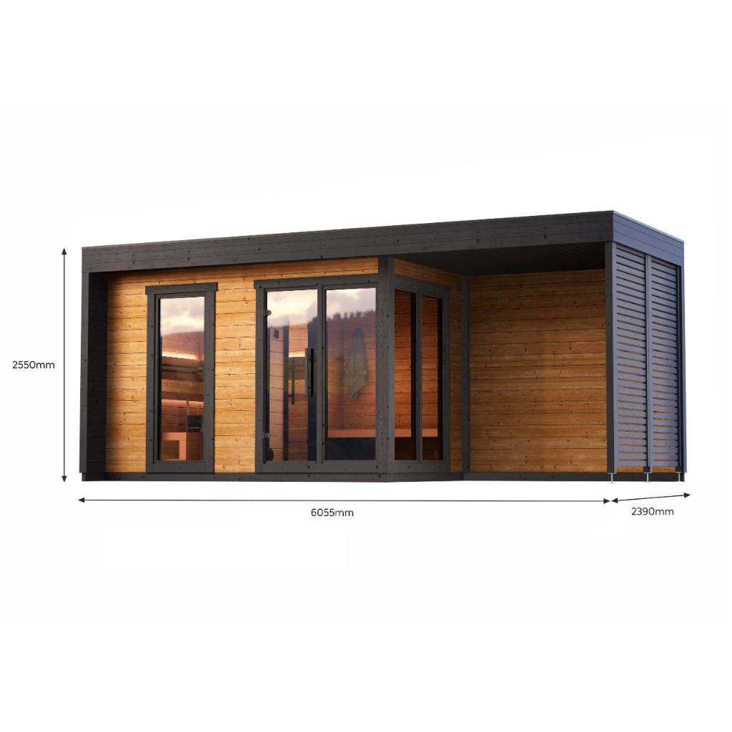 Leil Patio L Plus Outdoor Sauna Kit