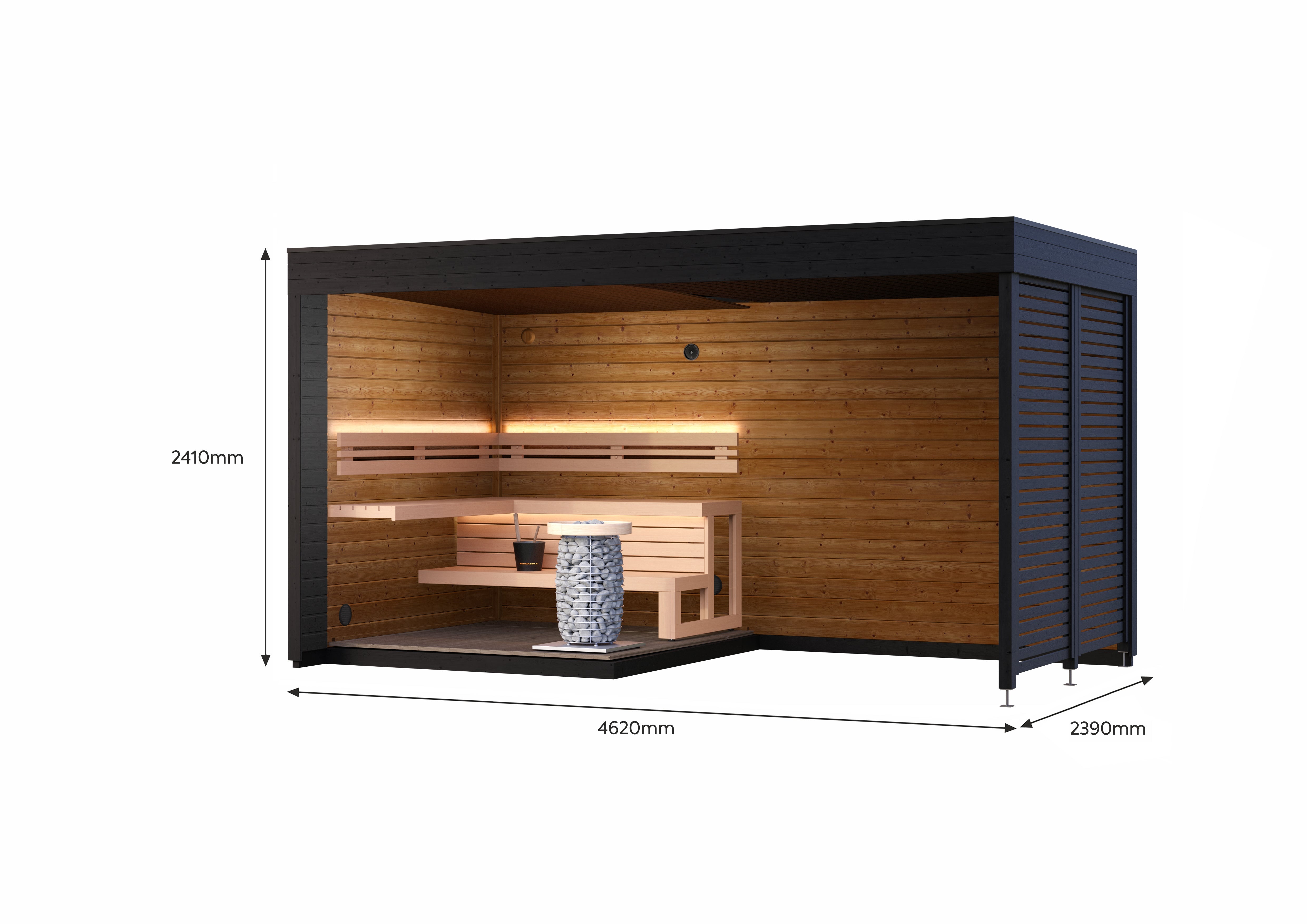 Leil Patio S Plus Outdoor Sauna Kit