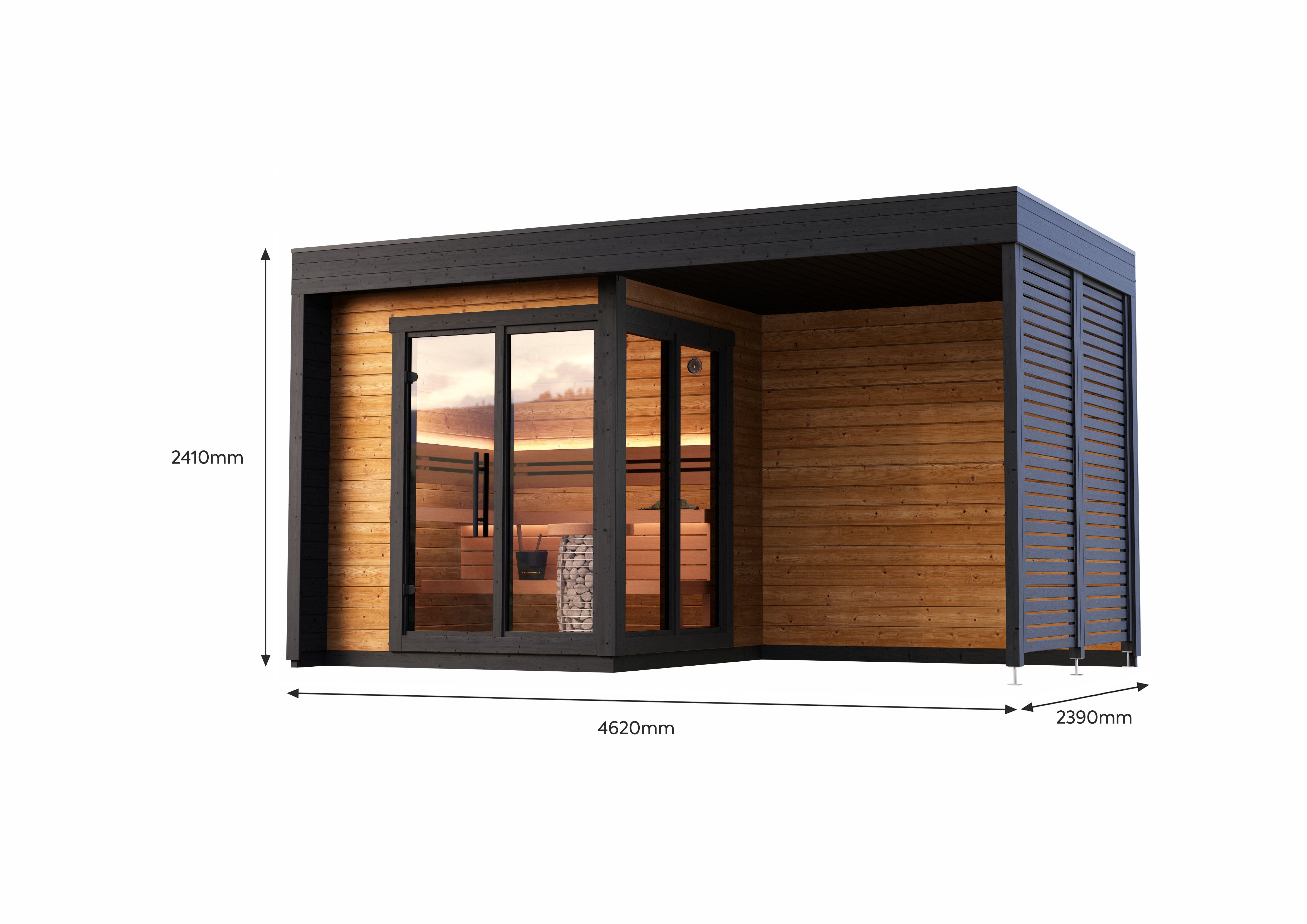 Leil Patio S Plus Outdoor Sauna Kit