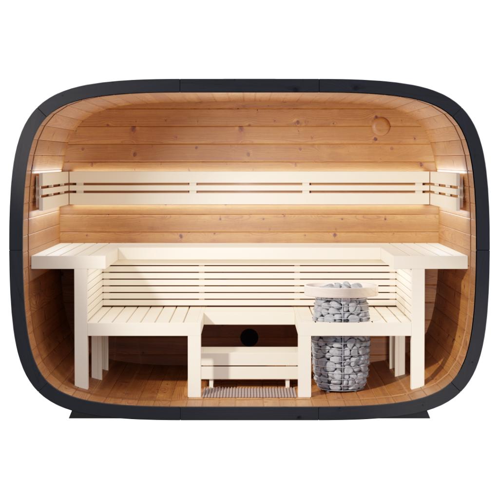 Leil Round Cube Relax Outdoor Sauna Kit