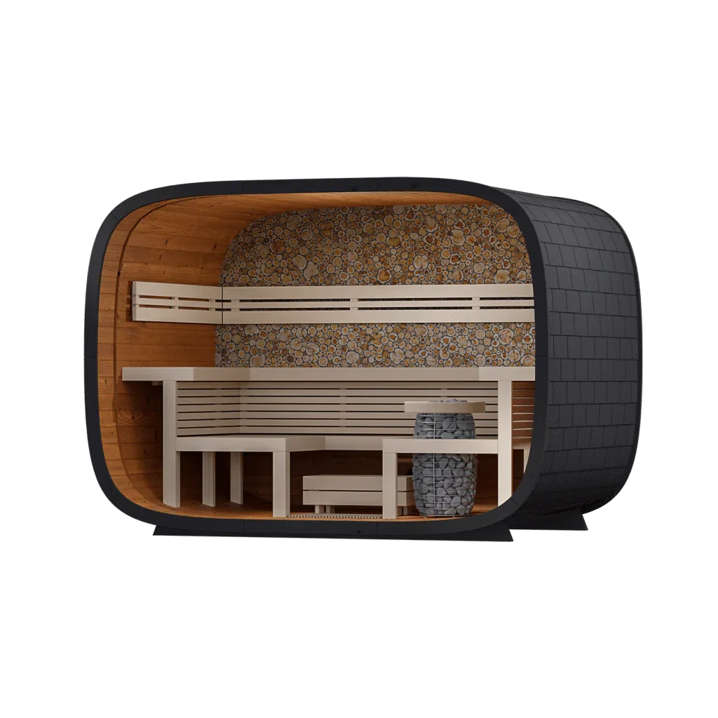 Leil Round Cube Relax Outdoor Sauna Kit