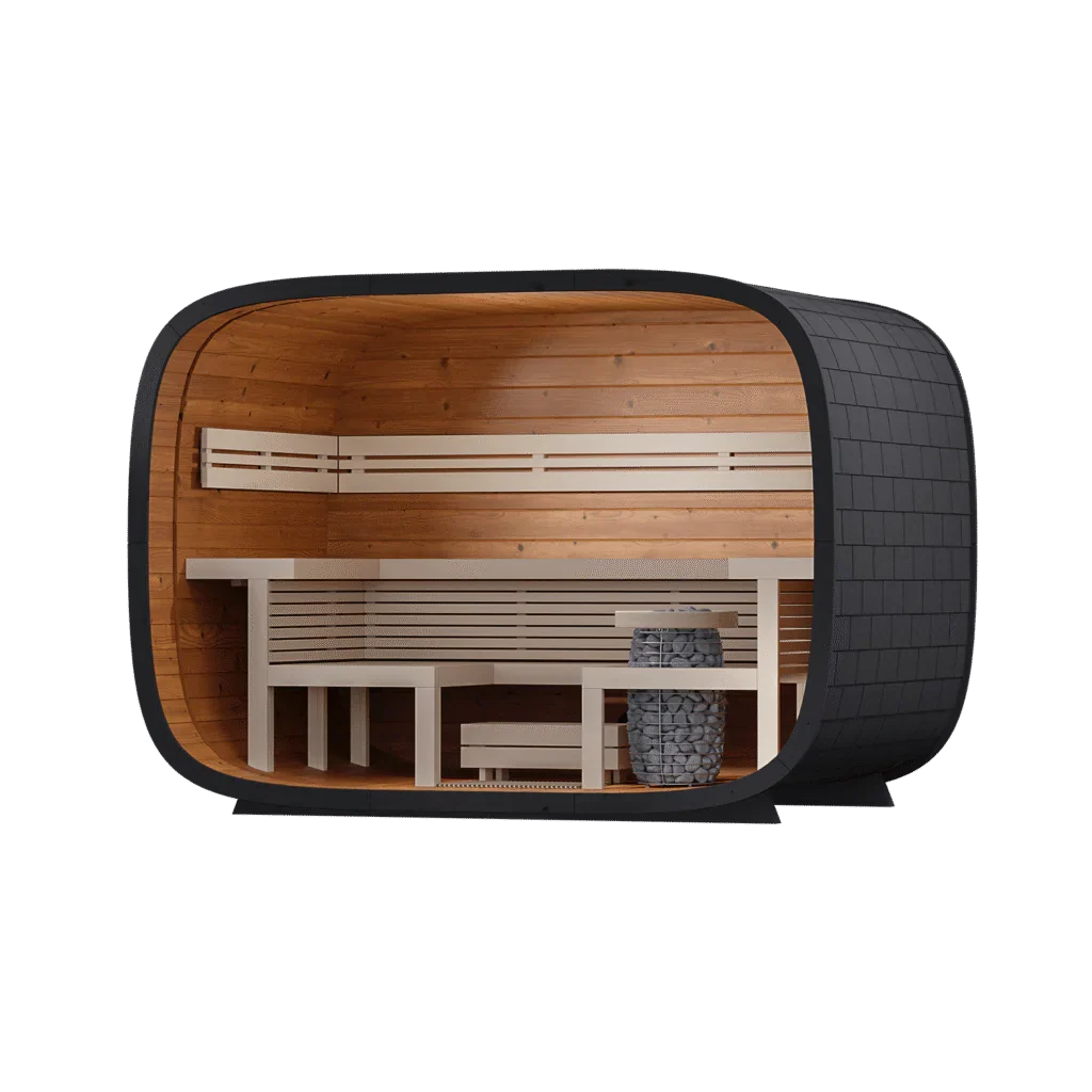 Leil Round Cube Relax Outdoor Sauna Kit