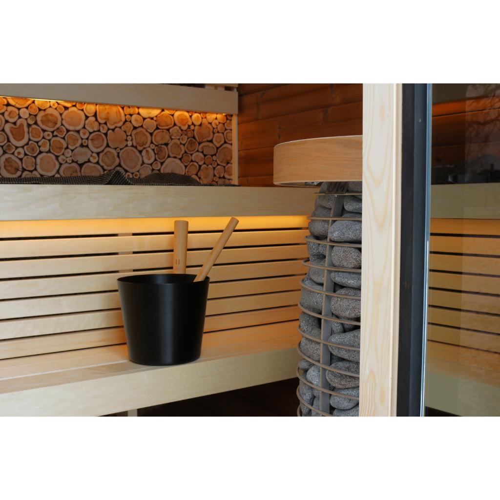 Leil Round Cube Mini Outdoor Sauna Kit