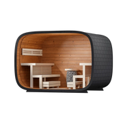 Leil Round Cube Single Outdoor Sauna Kit