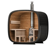 Leil Black Cube Comfort Outdoor Sauna Kit