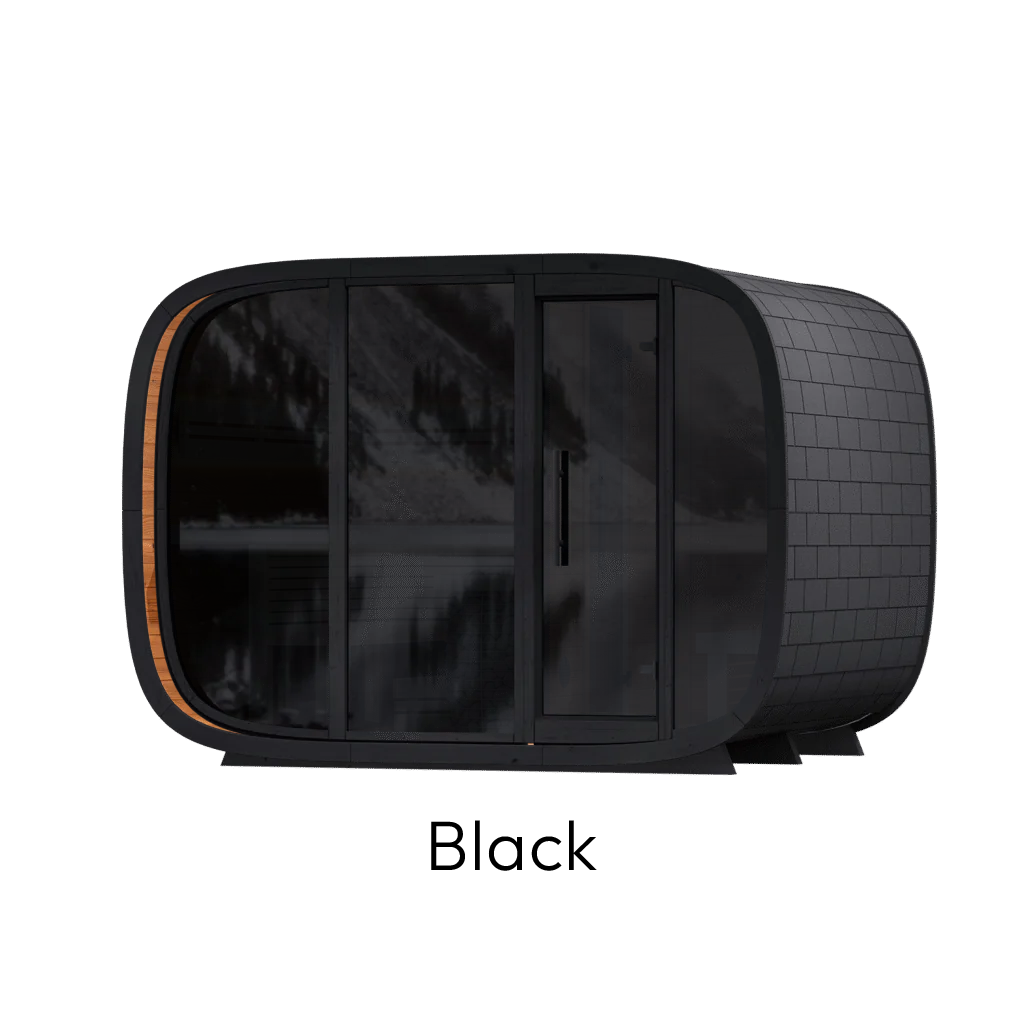 Leil Round Cube Double Outdoor Sauna Kit
