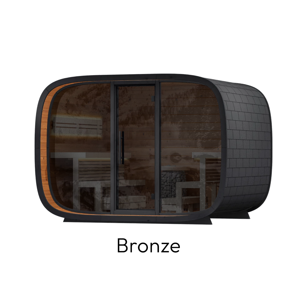 Leil Round Cube Single Outdoor Sauna Kit