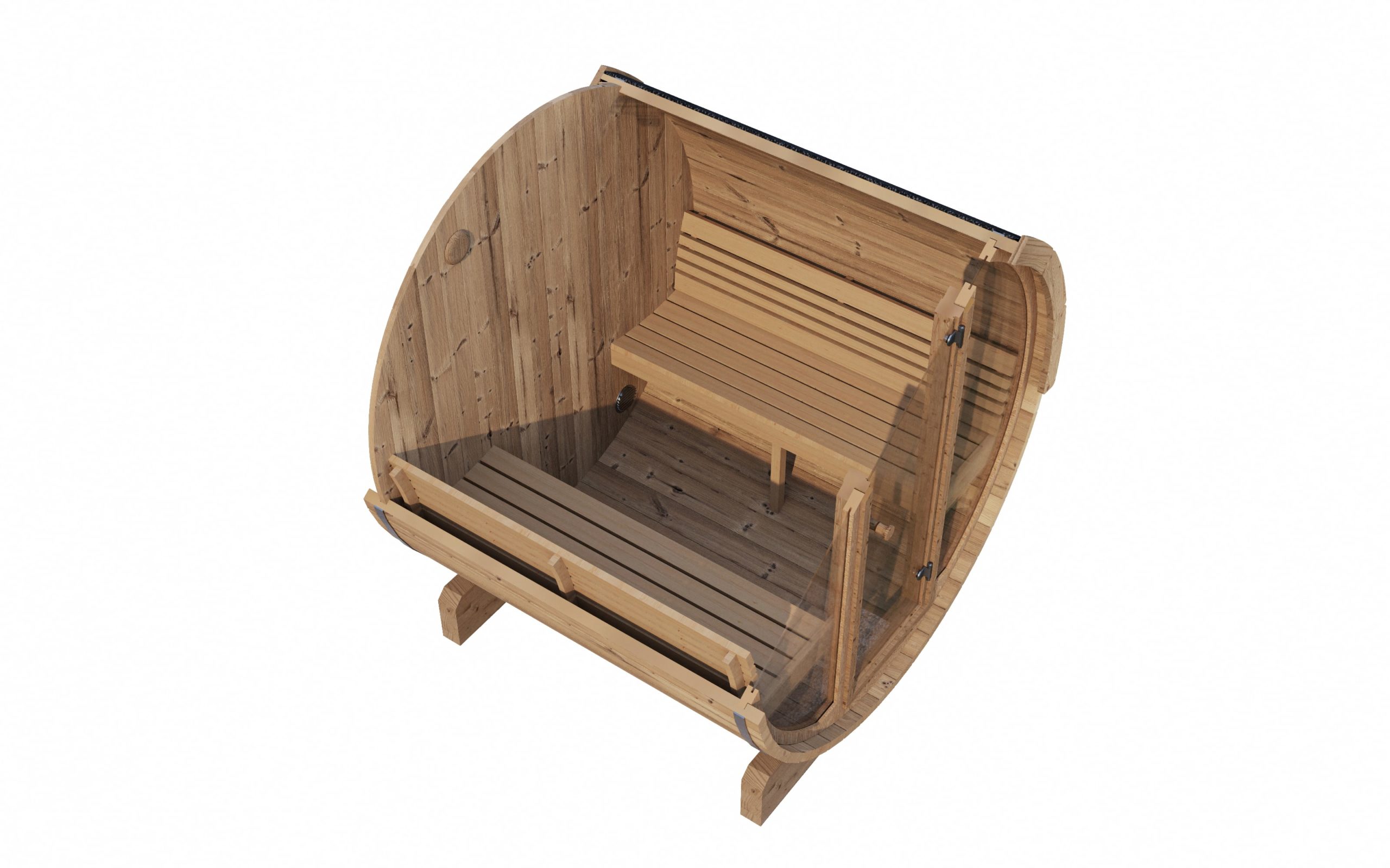 SaunaLife ERGO E7 Barrel Sauna Kit 4-Person