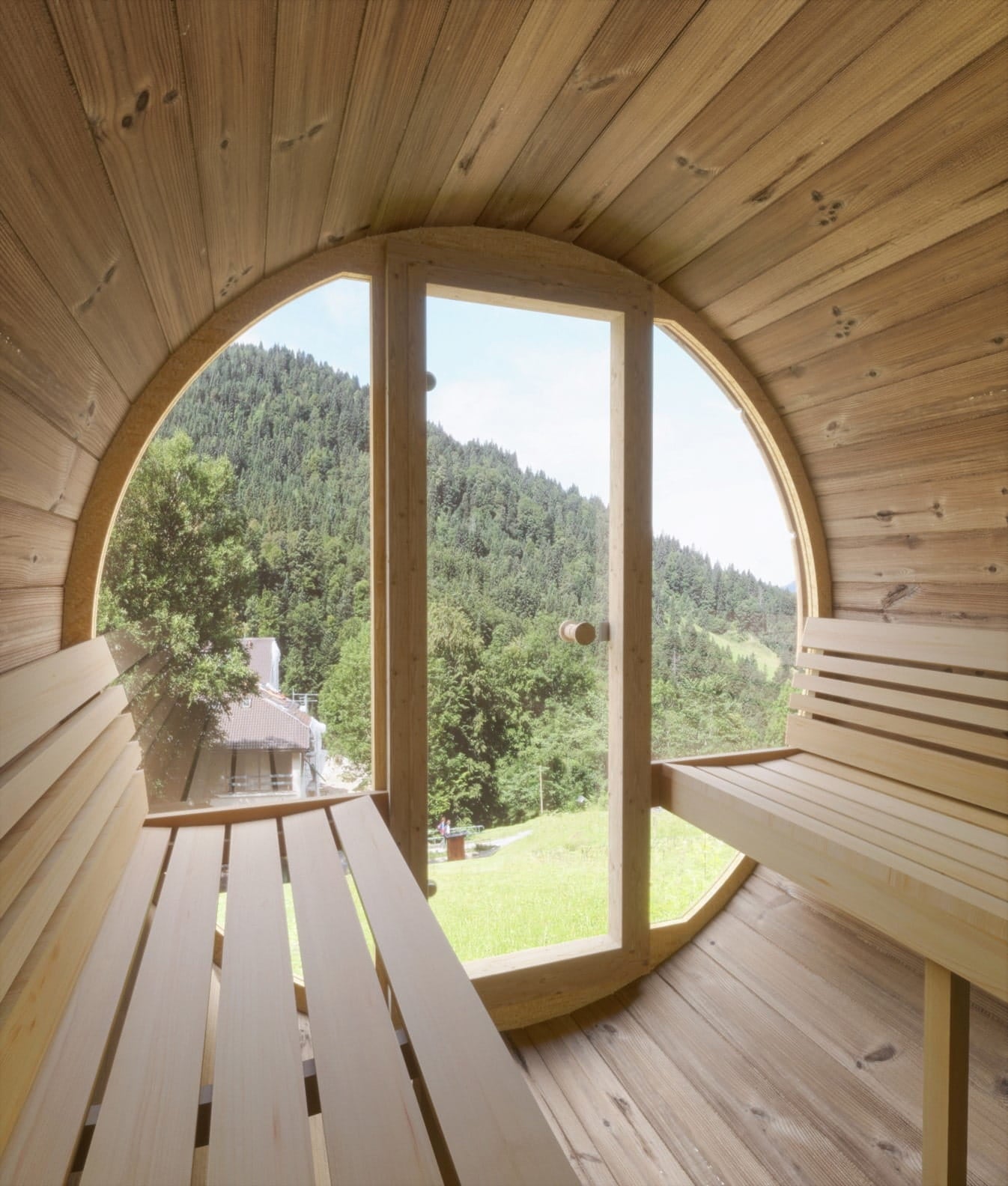 SaunaLife ERGO E7 Barrel Sauna Kit 4-Person